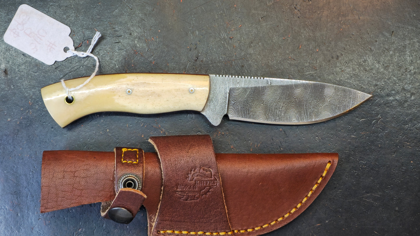 Knives Ranch 3110-B Bone Damascus (DISCOUNT APPLIED IN CART)