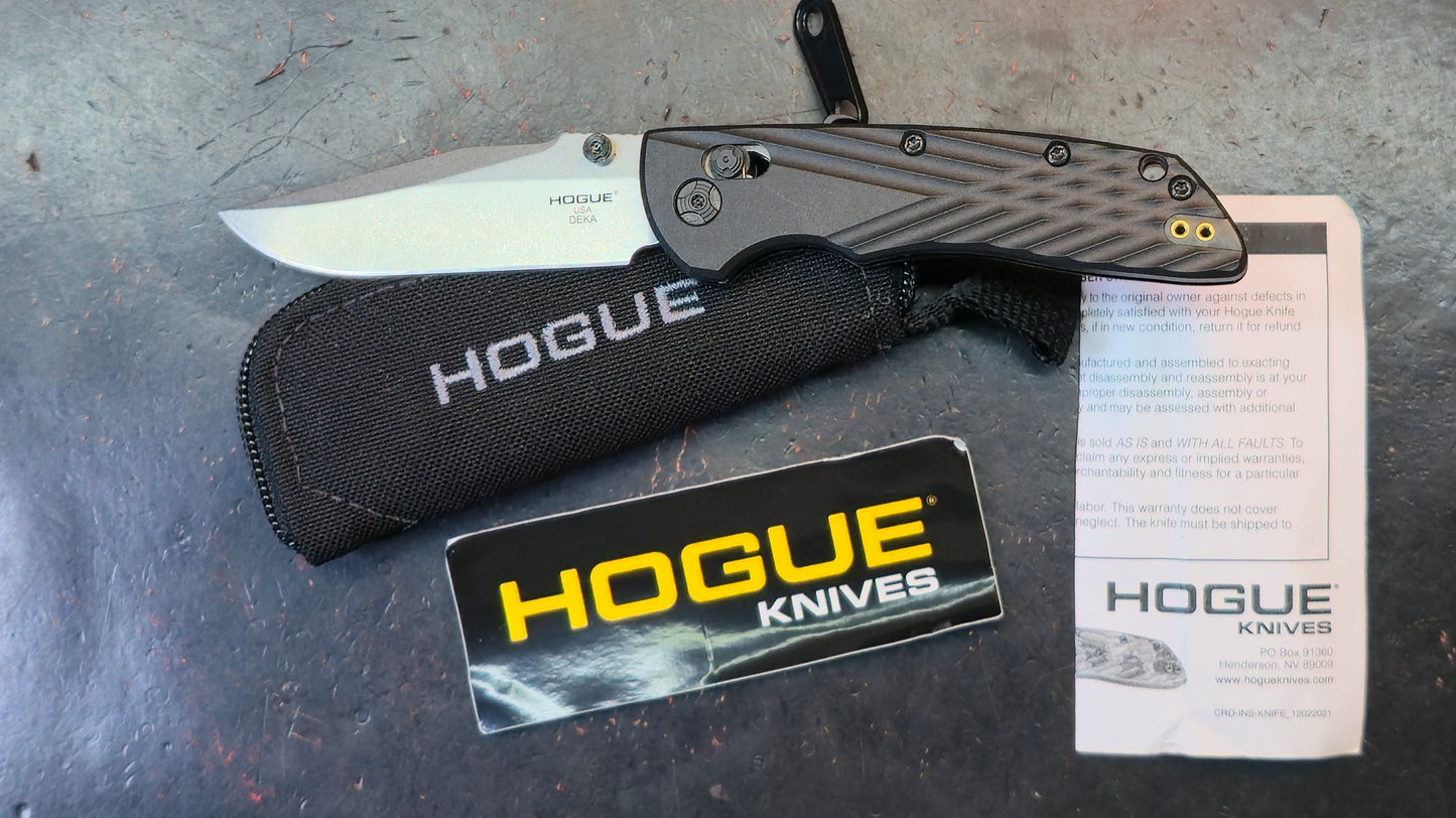 Hogue Deka Folding Knife Black Polymer Handle MagnaCut