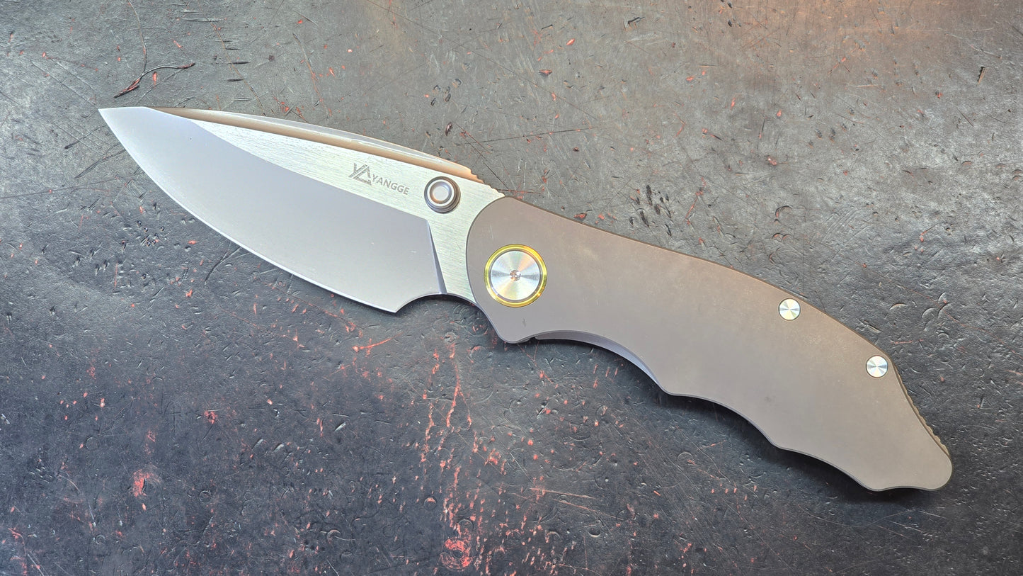 YANGGE YG003-Black TC4 titanium Handle S90V Blade