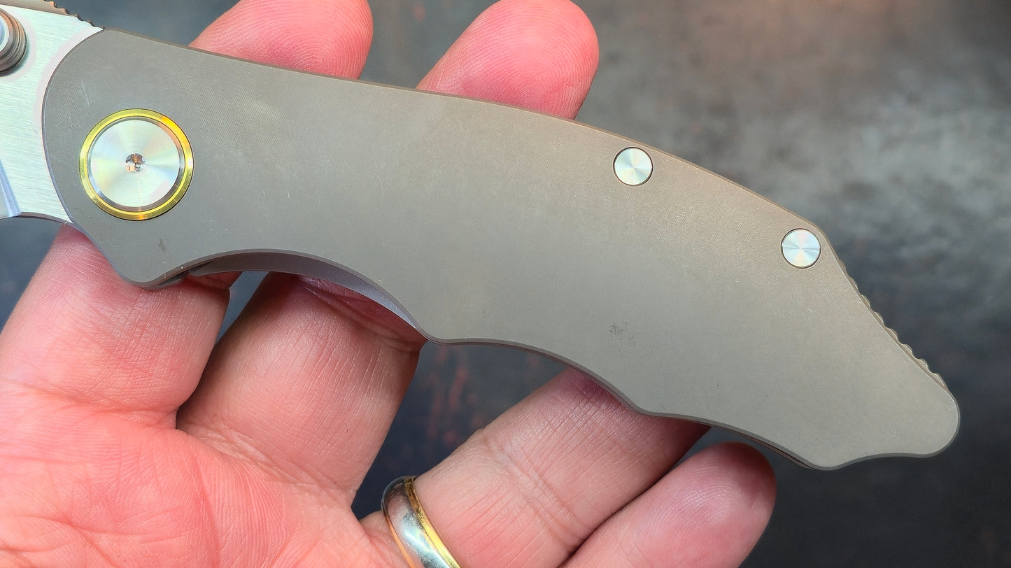 YANGGE YG003-Black TC4 titanium Handle S90V Blade