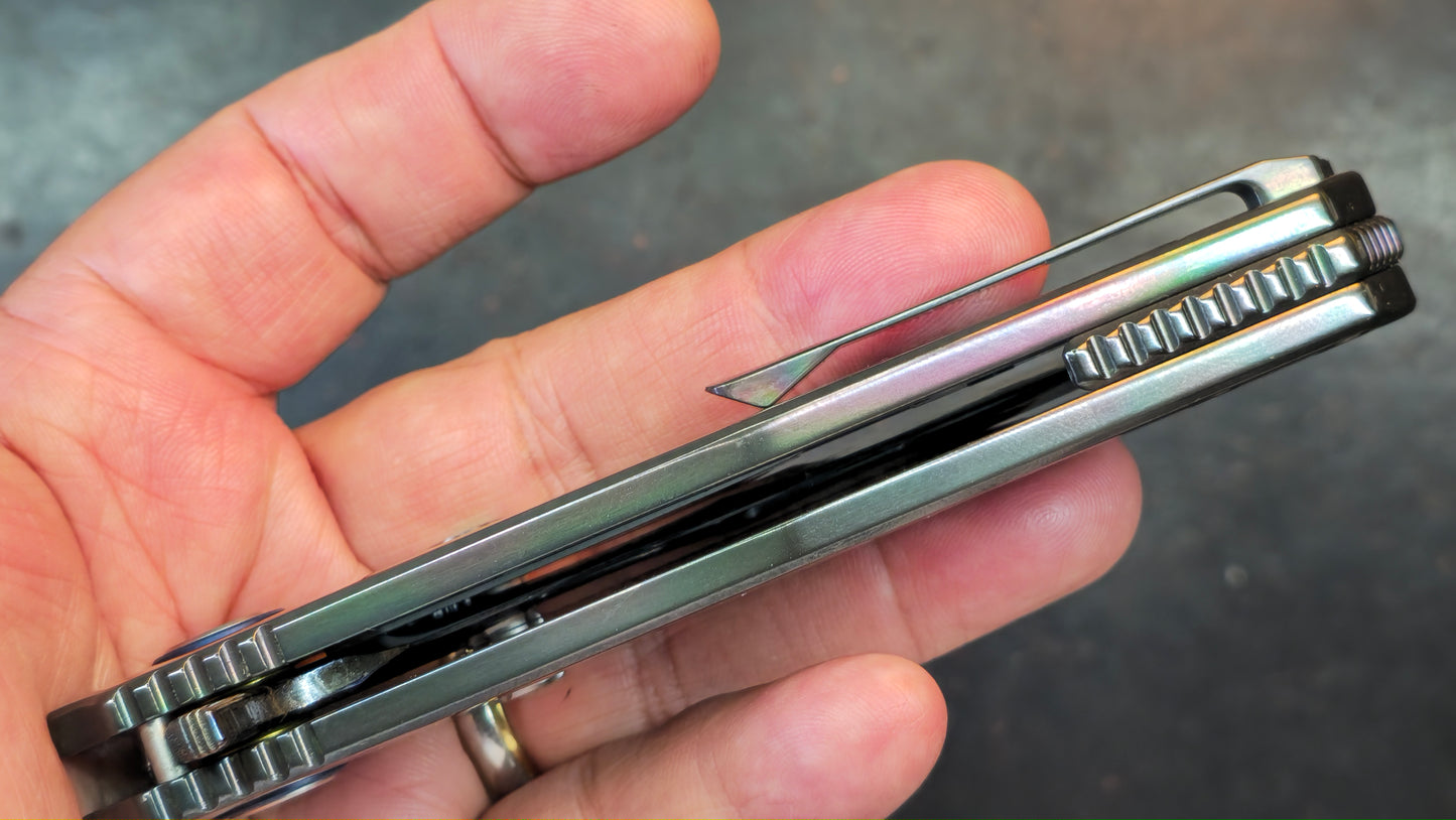 SixLeaf SL-81 Zirconium Handle Damascus Blade