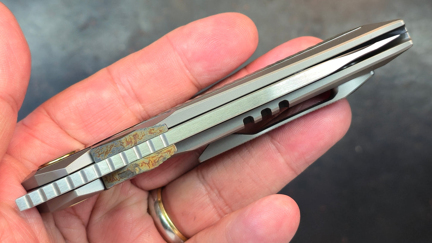 Sixleaf SL-84 Titanium Timascus M390