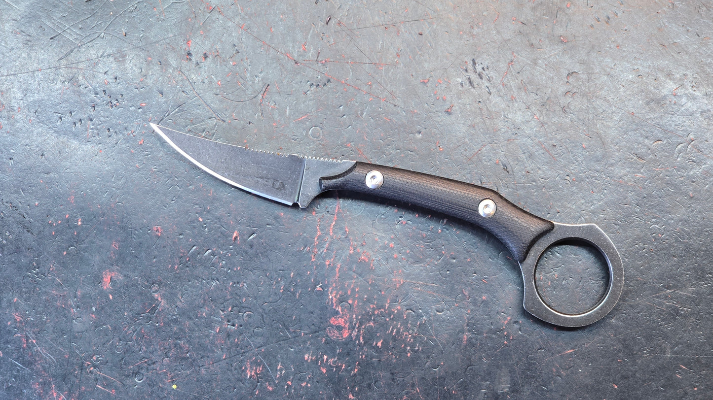 ITOKEY Tactical Knife EDC Fixed Knife G10 Handle with Kydex sheath, D2 Blade Full Tang