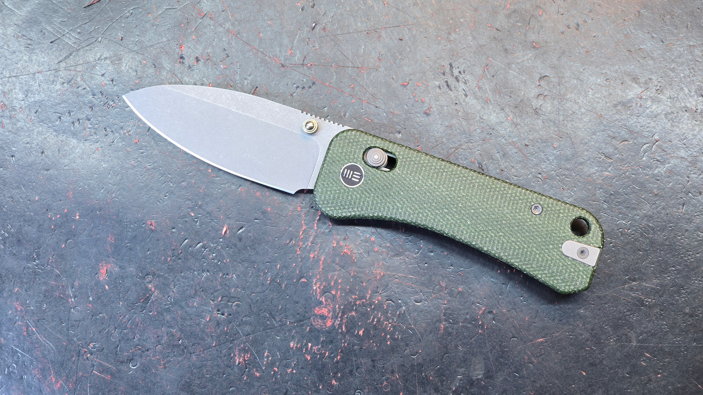 WE Banter 2 Green Canvas Micarta Handle S35VN Blade