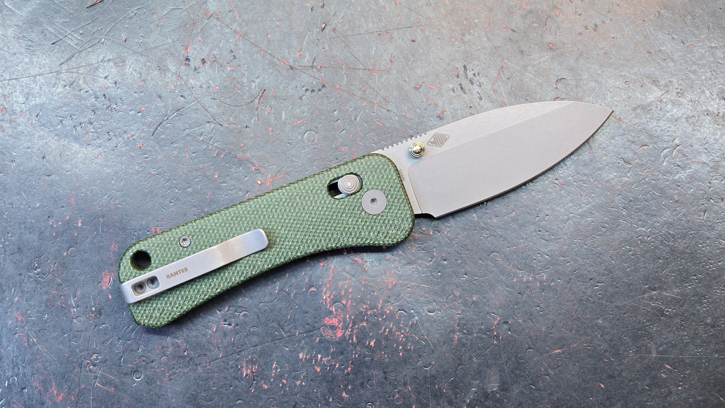 WE Banter 2 Green Canvas Micarta Handle S35VN Blade