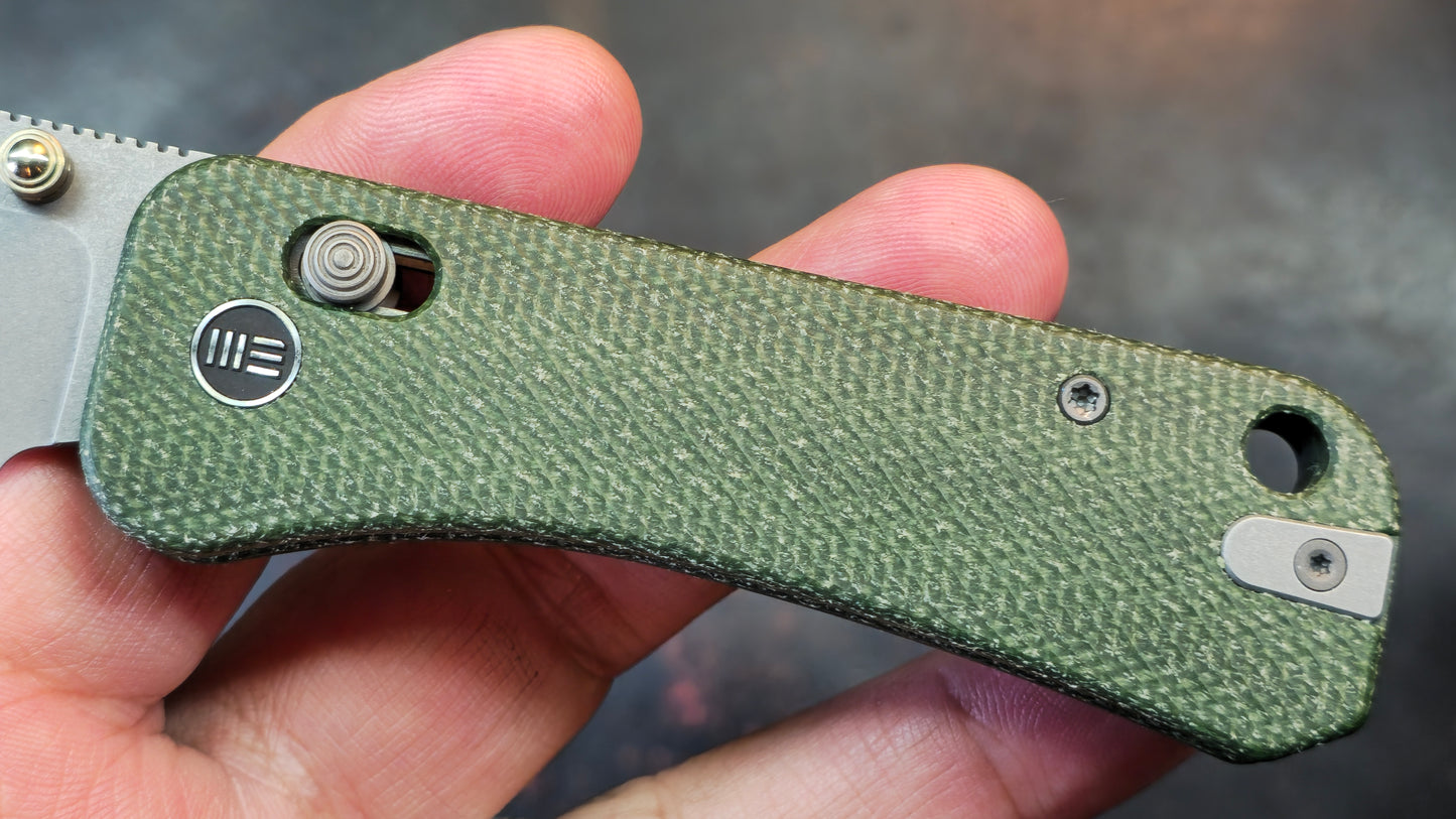 WE Banter 2 Green Canvas Micarta Handle S35VN Blade