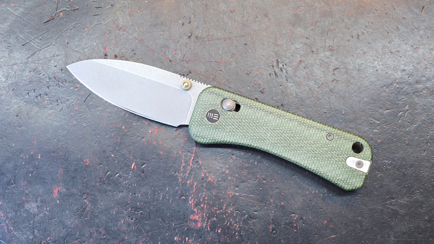 WE Banter 2 Green Canvas Micarta Handle S35VN Blade (USED)