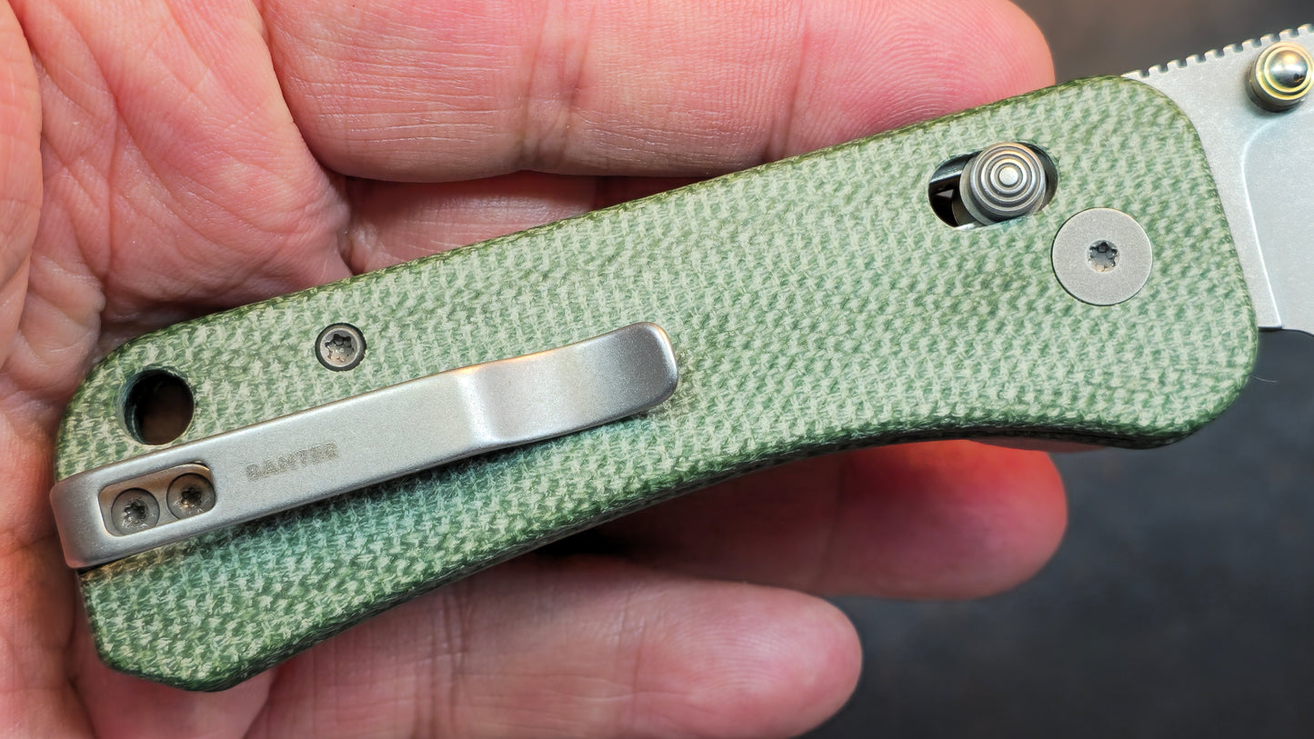 WE Banter 2 Green Canvas Micarta Handle S35VN Blade (USED)
