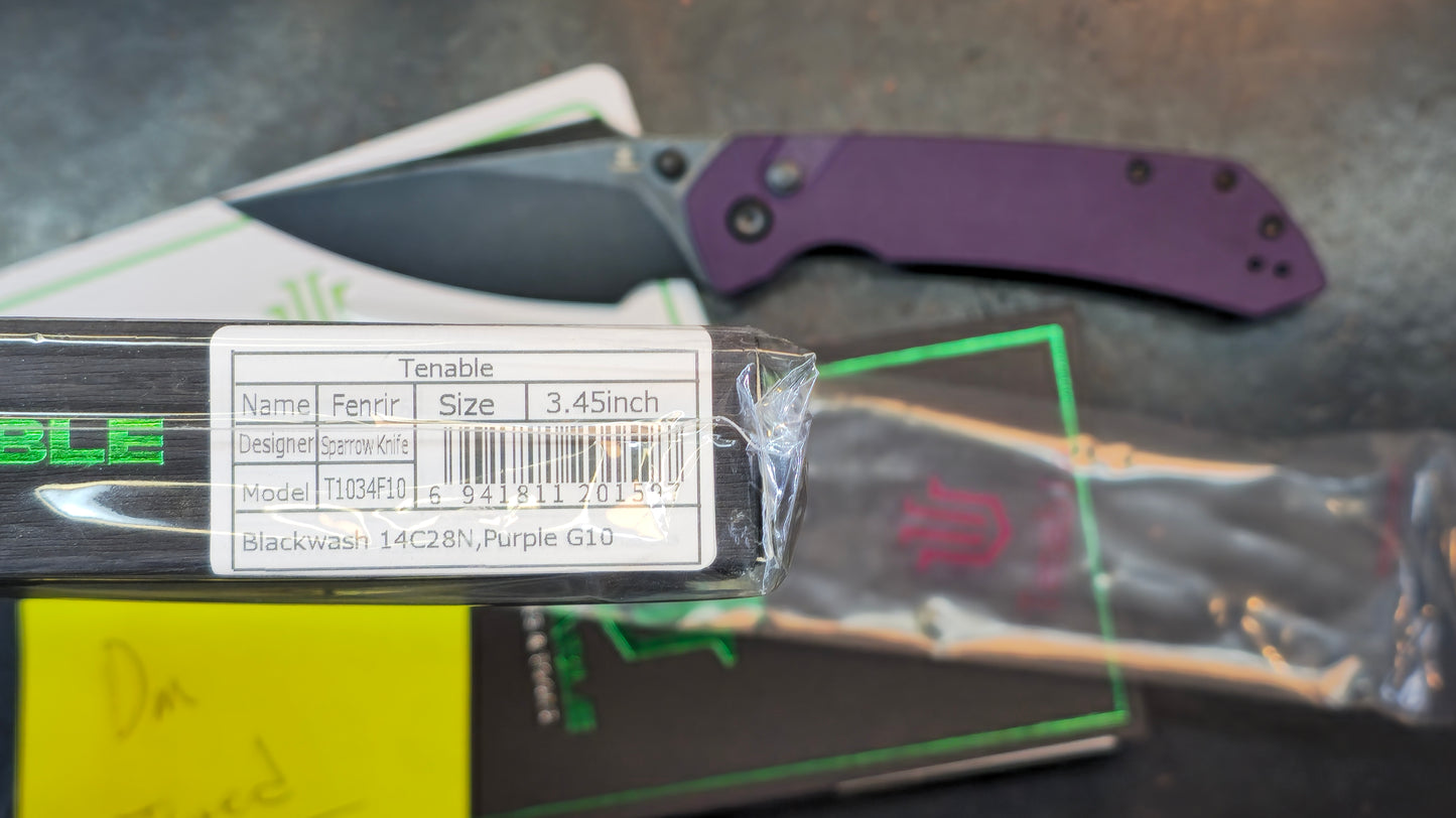 Tenable Fenrir Purple G10 Handle 14C28N Harpoon