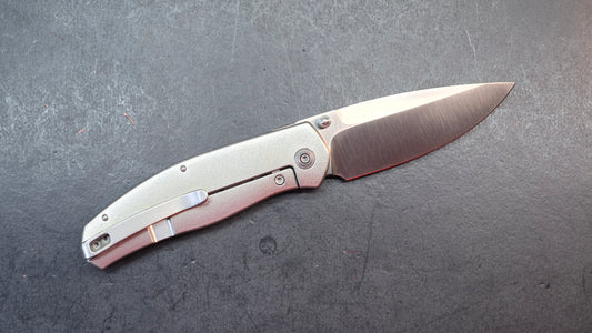 WEKNIFE Esprit Thumb Stud & Front Flipper Knife Titanium Handle (3.25" CPM 20CV Blade)