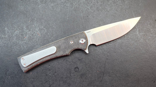 Chaves Blue Label Liberation Street Folding Knife Black Micarta Handle Elmax