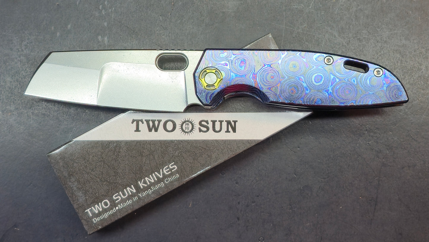 Twosun TS450 Titanium/Zircuti Zirconium Handle M390