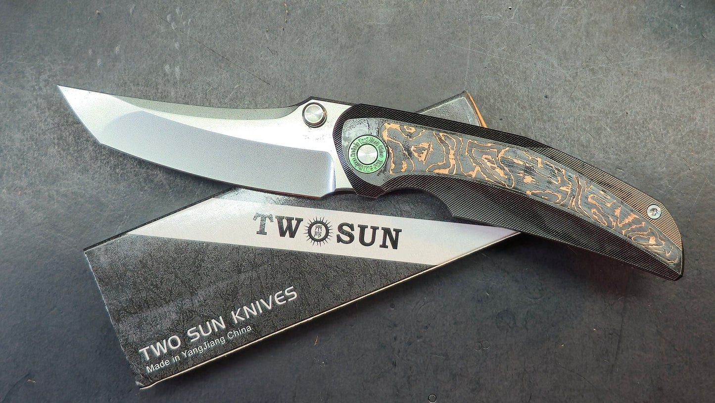 TwoSun TS499 Gray/Black Titanium/Carbon Fiber Handle YJ01-V1