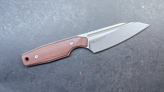 TwoSun TS616 Fixed Blade Knife Brown Micarta Handle D2