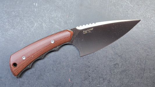 TwoSun TS607 Fixed Blade Knife Brown Micarta Handle D2