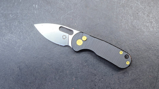 SixLeaf SL-92 Button Lock Purple/Yellow/Black Titanium 14C28N