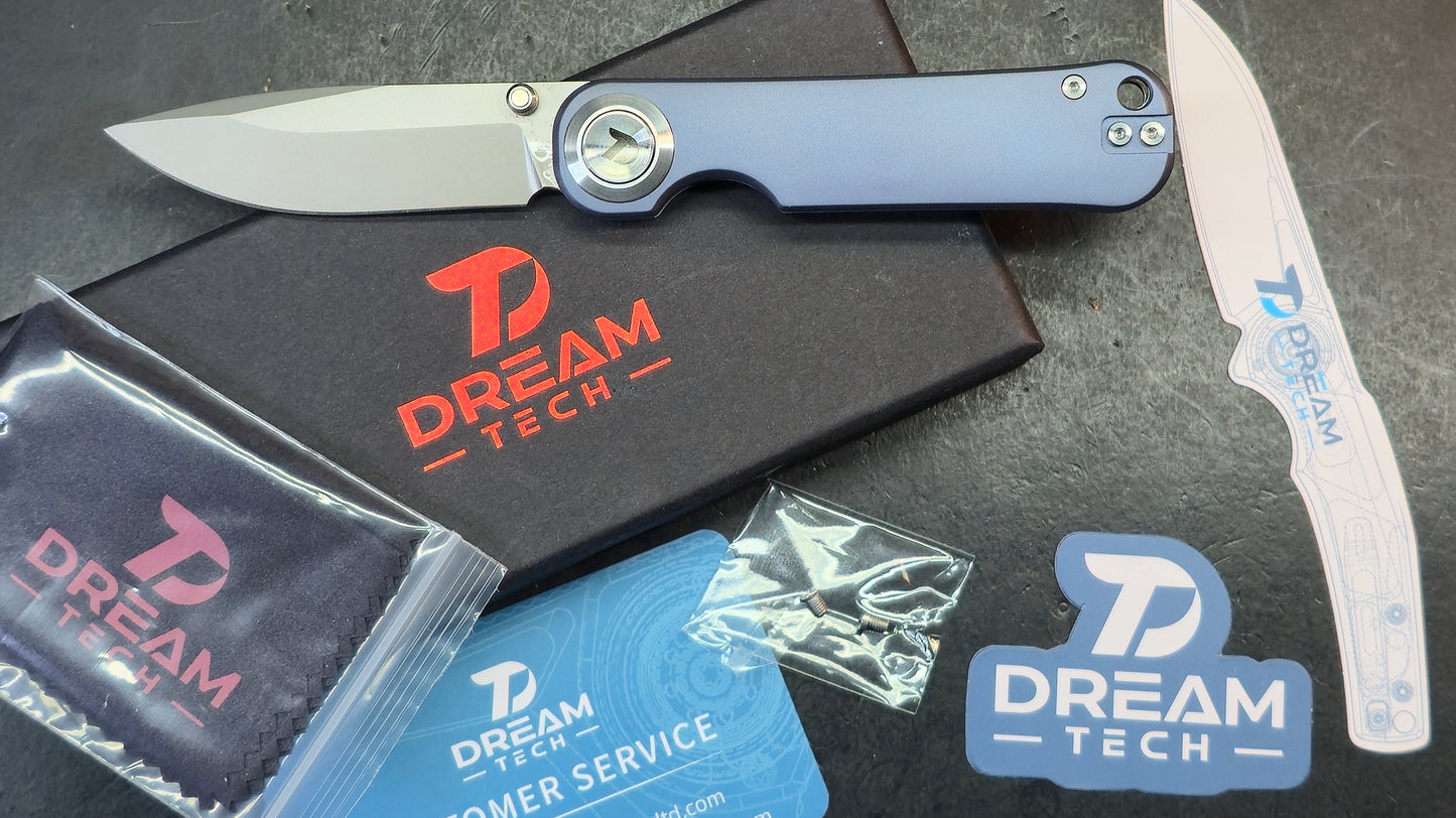 DREAMTECH Button liner lock system Titanium Handle VG10 Blade