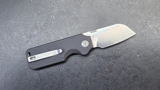 Kubey Boxer Folding Knife Black G10 Handle 14C28N