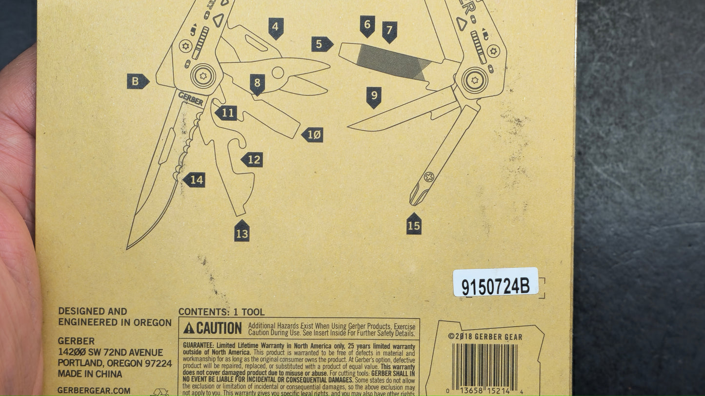 Gerber Gear Suspension-NXT 15-in-1 EDC Multi tool w/ Knife, Pliers and many other tools.