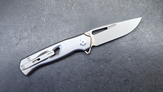 DREAMTECH D4260 Button Liner Lock Titanium Handle M390 Blade (DISCOUNT IN CART)