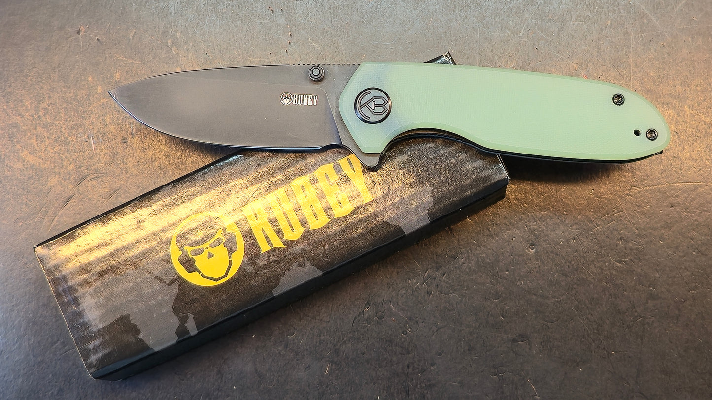 Kubey Belus KU342B Jade G10 Handle AUS-10