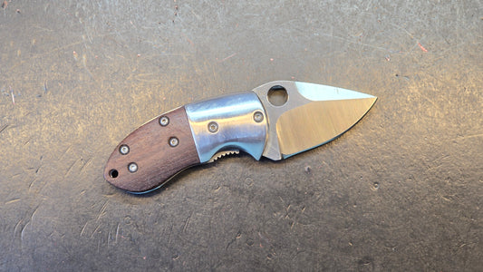 KUBEY KU66 Small Pocket Knife with D2 Steel Blade Rosewood Handle (NO BOX)