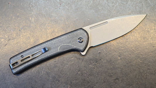 CIVIVI Conspirator Flipper & Button Lock Knife Micarta Handle Nitro-V (NO BOX)