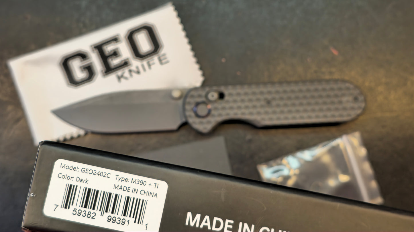 Geo Ethereal Cutter Gray Titanium Handle M390