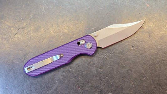 Geo Ethereal Cutter Purple G10 Handle M390 Clip Point