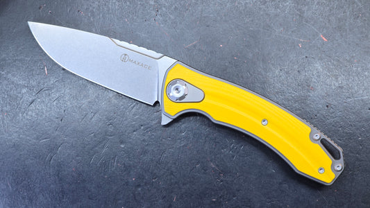 Maxace Balance 2.0 Yellow/Black G10 Handle M390 Blade (DISCOUNT IN CART)