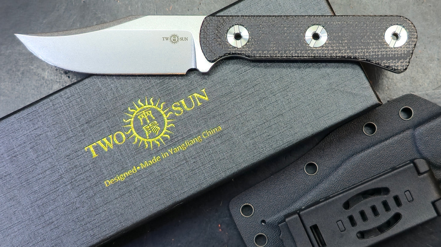 TwoSun TS613 Micarta D2 w/kydex sheath