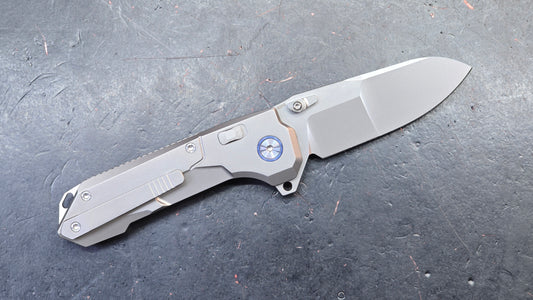 Remette Cosmic Button Liner Lock Grey Titanium Handle M390 (DISCOUNT IN CART)