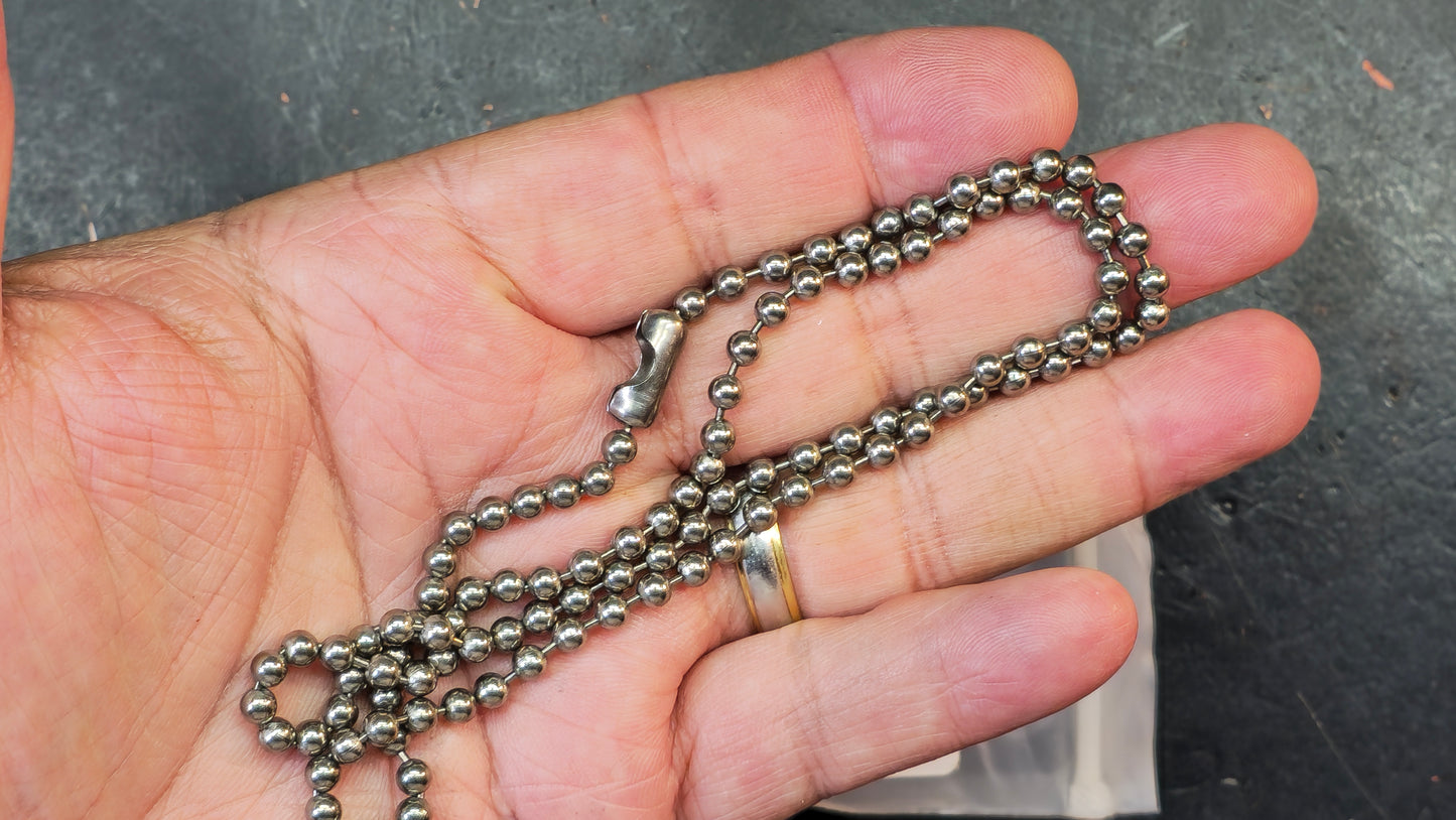 Flytanium 24" Large/Small Ball Chain Titanium