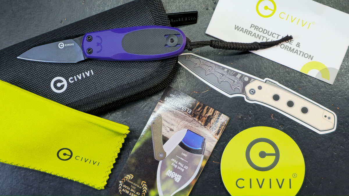 Civivi Purr Purple/Gray G10 Handle Nitro-V