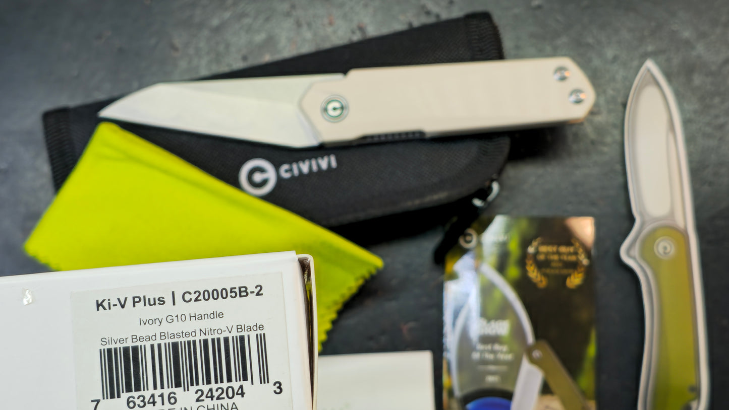 Civivi Ki-V Plus Black or White G10 Handle Nitro-V