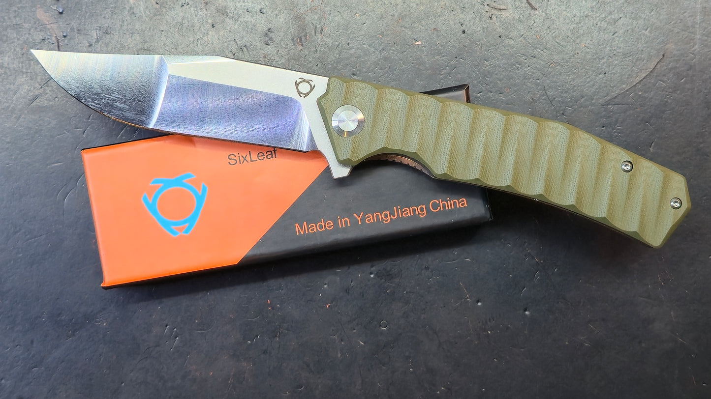 SixLeaf SL-36 G-10 Handle 9CR13MOV Blade