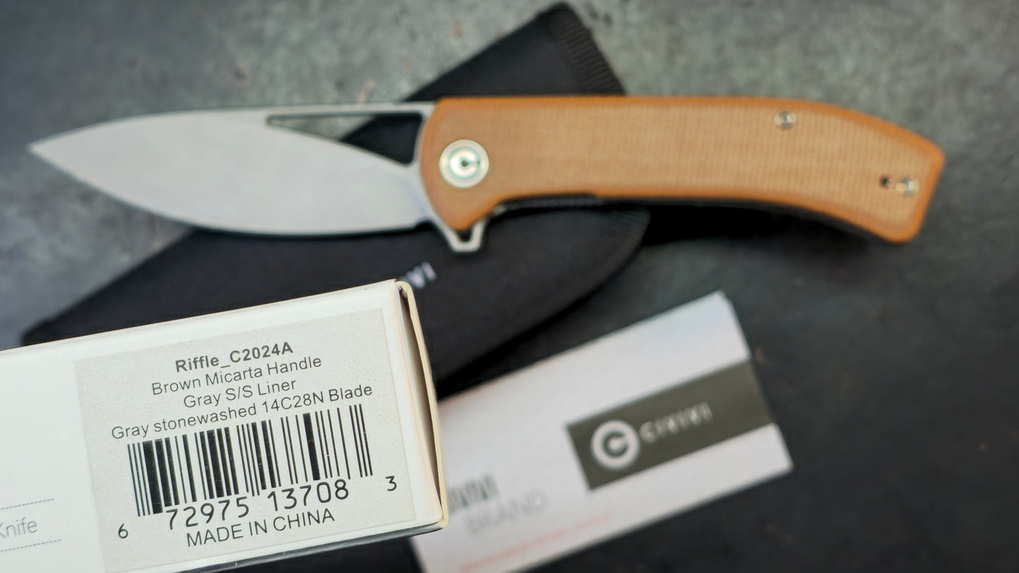 CIVIVI Riffle Micarta Handle 14C28N Blade