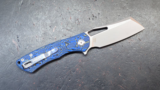 DREAMTECH D4507 Button Liner Lock Blue Micarta VG10 Blade