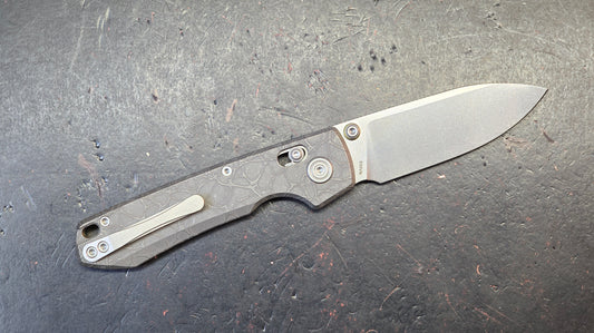 Vosteed Raccoon TiSlim Acid Wash Gray Titanium Handle S35VN Blade