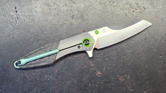 Kansept Mistaken Titanium/Twill Carbon Fiber Handle CPM 20CV Blade