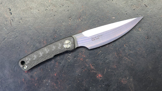 TwoSun TS540 Mini Fixed Blade Carbon Fiber Handle M390 Blade