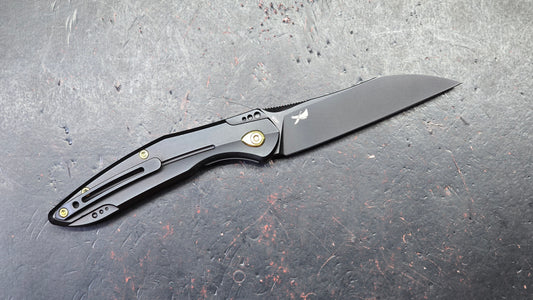 Kubey Barracuda Black Titanium M390 Blade