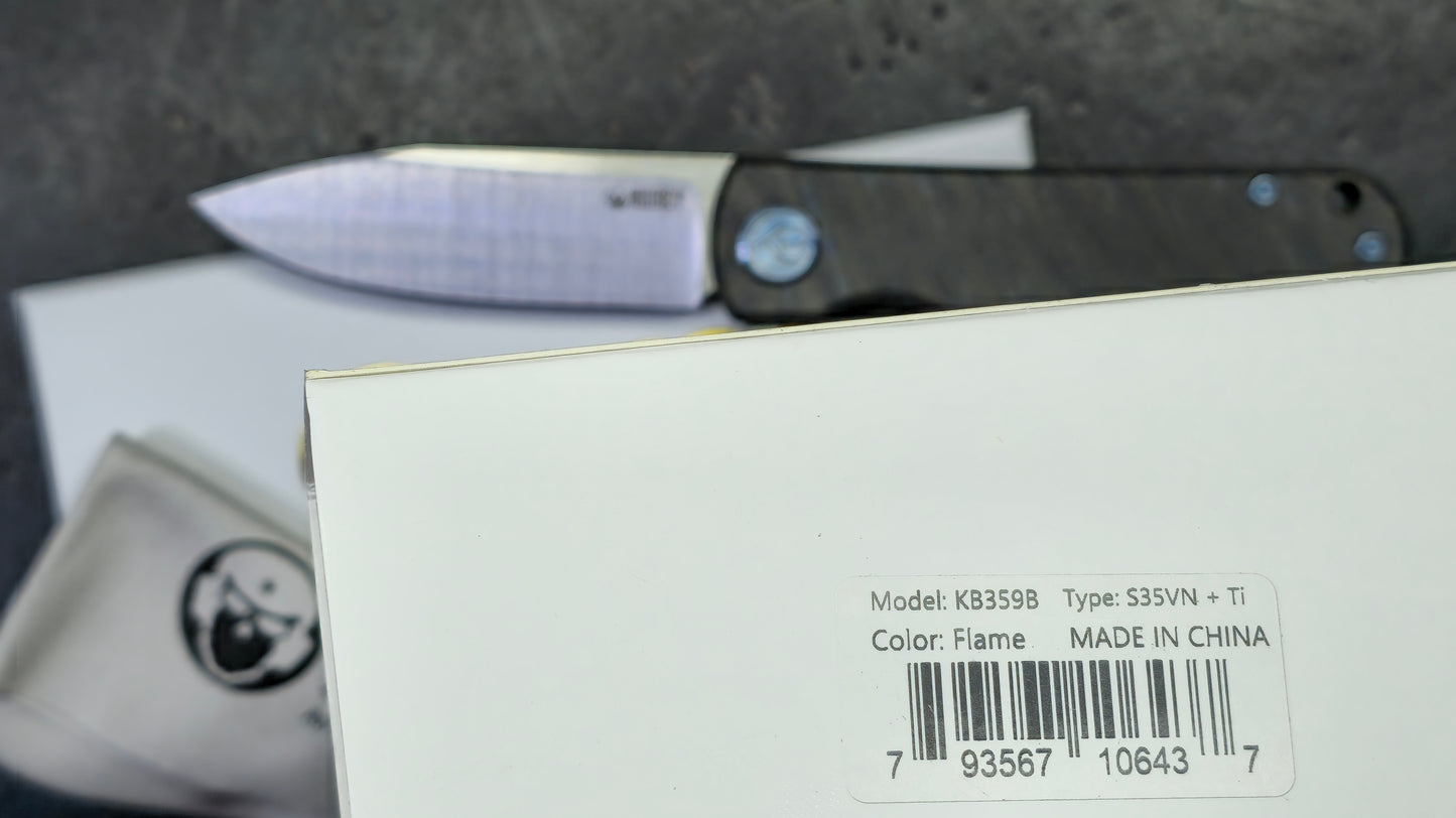 Kubey NEO Flame Titanium Handle S35VN Blade