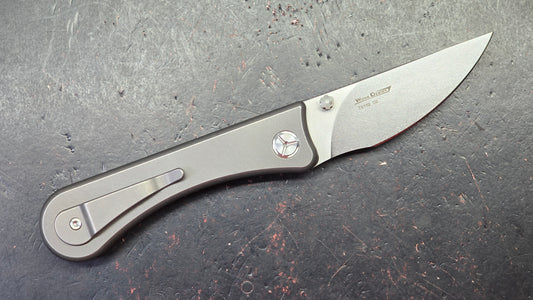 TWOSUN TS152 Button Lock Titanium Handle D2 Blade