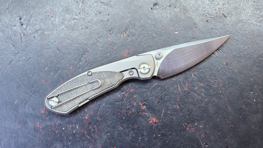 Bestech LITO Titanium/Blk Micarta Handle M390 Satin Finish