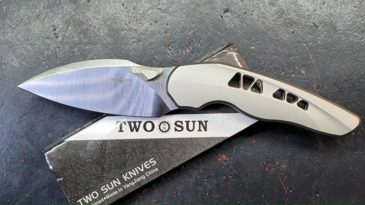 TWOSUN TS629 Titanium Handle D2 Blade