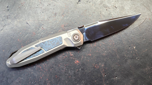 Ketuo Bratva Titanium/Carbon Fiber Handle M390 Blade (Mirror Polished)