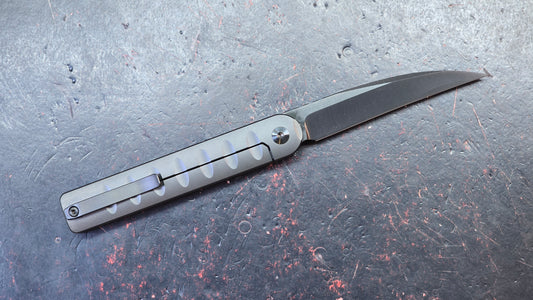 Mocenary Knives Pipefish MK-16 Black Titanium Handle M390 DLC Blade