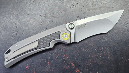 TwoSun TS596 Titanium Carbon Fiber Handle 14C28N Blade