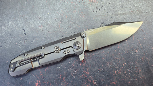 Reate 9D-V2 Titanium / Carbon Fiber Handle 154CM DLC Blade